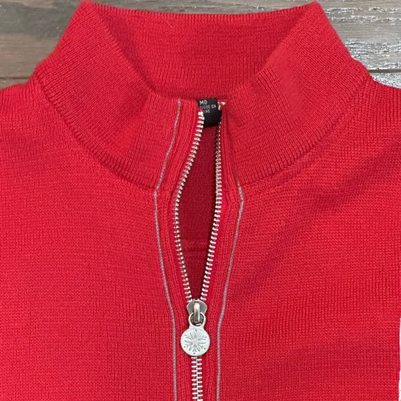 Vibrant Red Women's Turtleneck Sweater - Picture 2 of 8